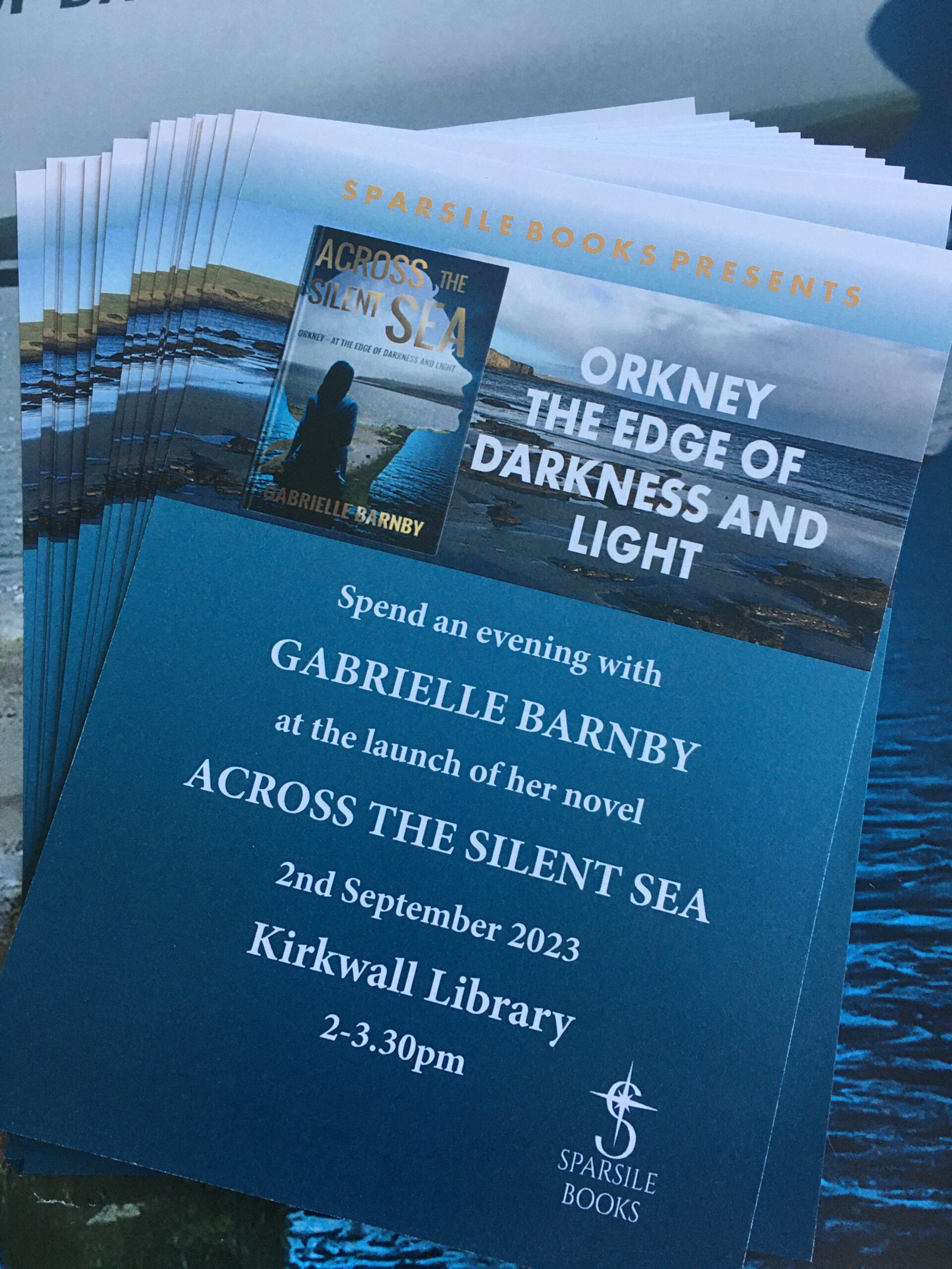 Gabrielle Barnby, Across the Silent Sea, new novel set in Orkney, book launch celebration