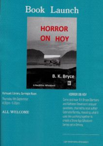 Horror on Hoy, B.K.Bryce, Gabrielle Barnby, Orkney, Book Launch, crime, fiction, ancient
